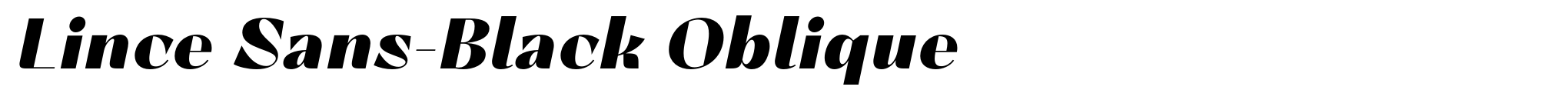 Lince Sans-Black Oblique image